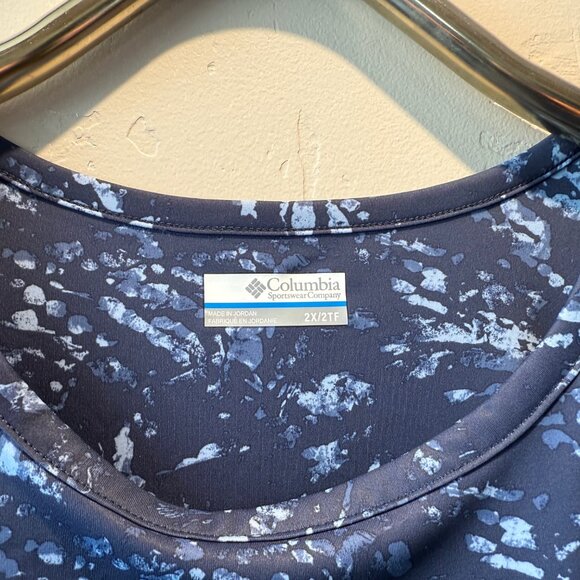 Columbia Plus Size Dress 2X – Nocturnal Winding Waters Print Hiking Travel - Picture 2 of 4